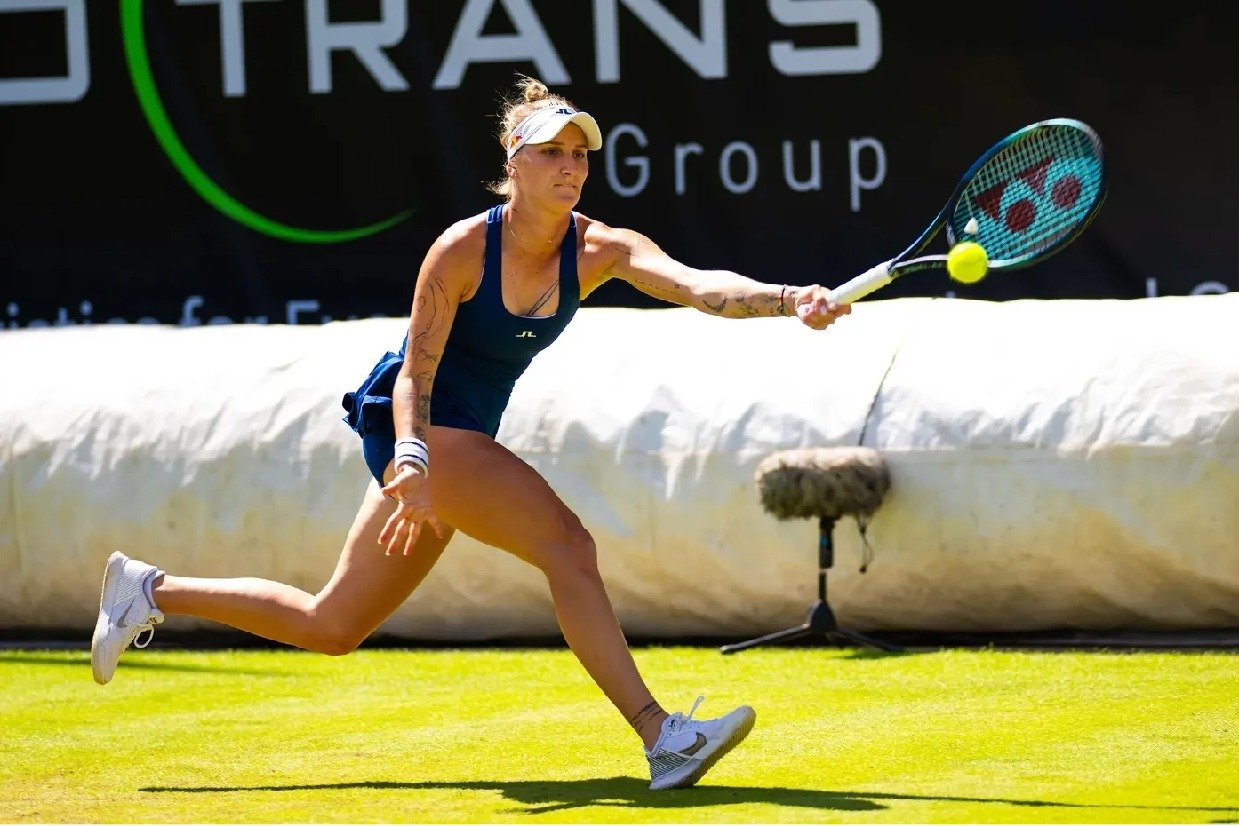 WTA Tour: Wimbledon champion Vondrousova retires with injury in Berlin; Rybakina sets up clash with Azarenka