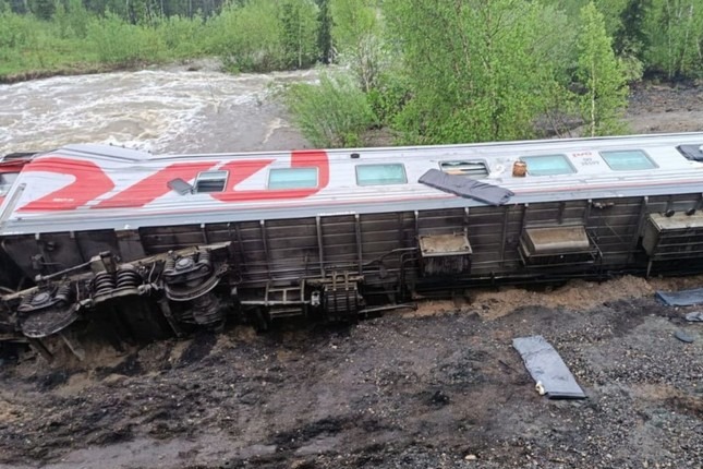 Passenger train derailment in Russia leaves 70 injured