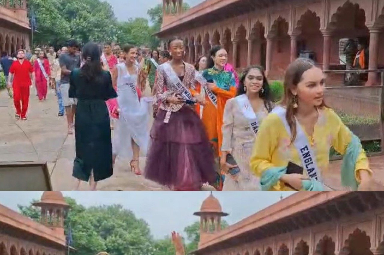 Beauties from 30 countries say 'wah Taj' as they visit Taj Mahal