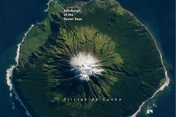 tristan da cunha nasa shares pic of worlds most remote inhabited island