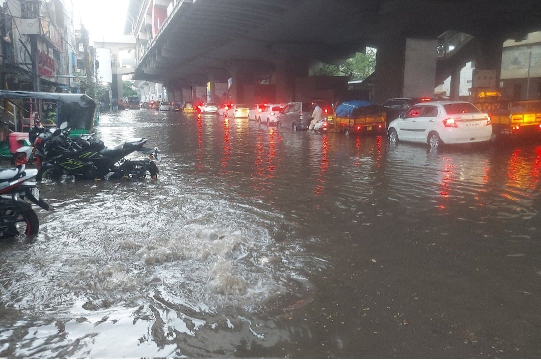 Heavy rain in Hyderabad