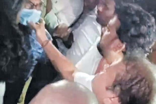 kakinada rural mla pantham nanaji attack on rangaraya medical college Docter