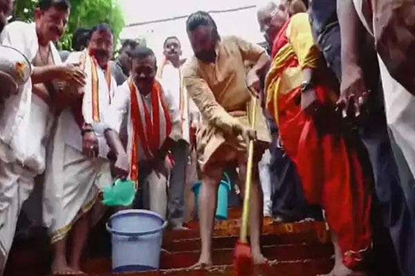 AP Deputy CM Pawan Kalyan at Vijayawada Kanaka Durga Temple