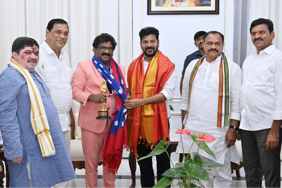 Film Lyricist Chandra Bose who met CM Revanth Reddy in the Secretariat