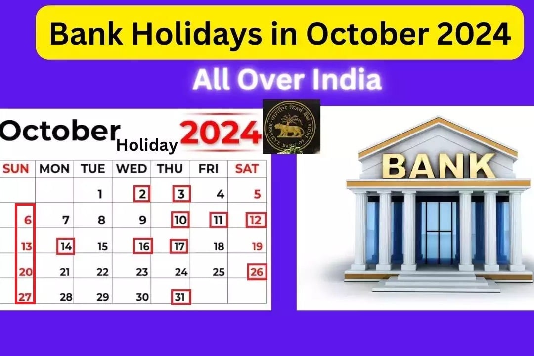 Total 14 days Hollidays In October for Banks