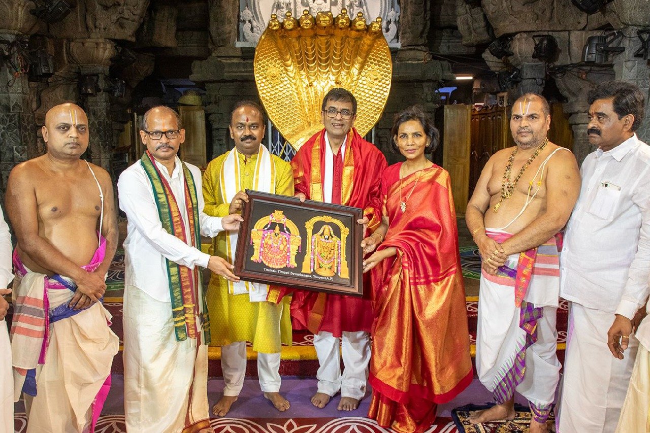 Supreme Court Chief Justice DY Chandrachud offers prayers in Tirumala temple