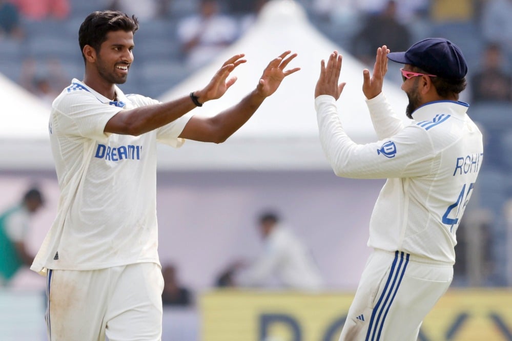 Washigton Sundar scalps seven wickets as New Zealand all out for 259 runs 