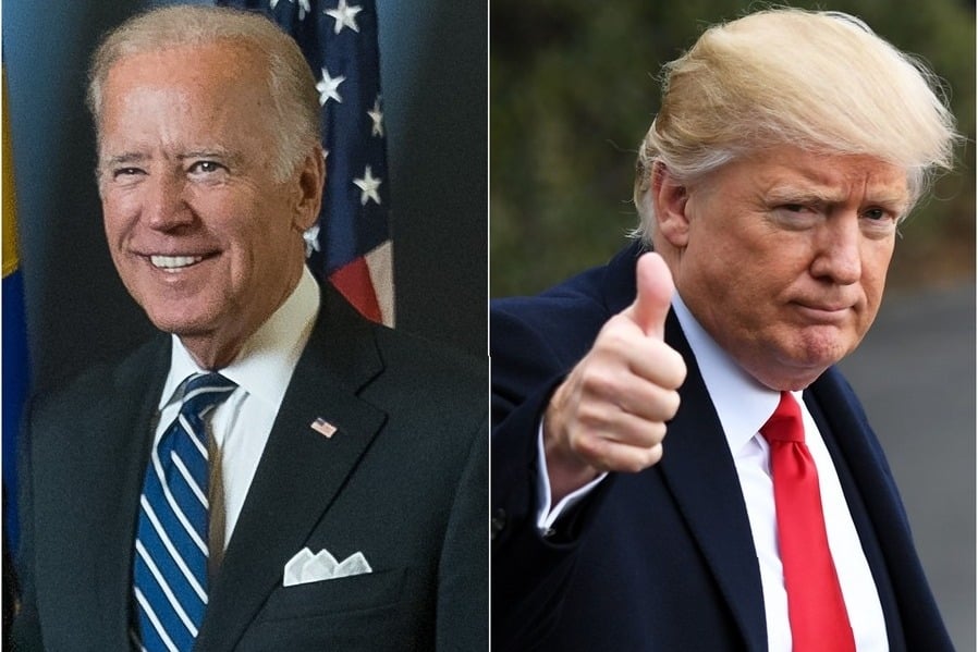 Posts of Joe Biden and Donald Trump on US Election