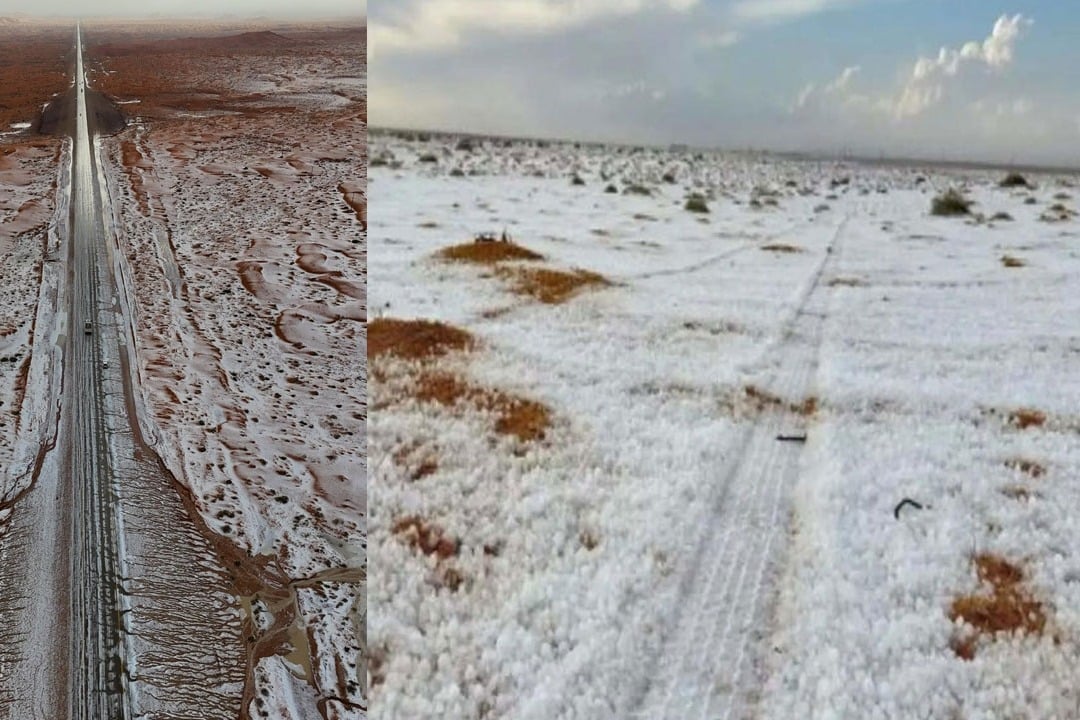 Saudi Arabia witnessed heavy rains and snowfall for the first time ever