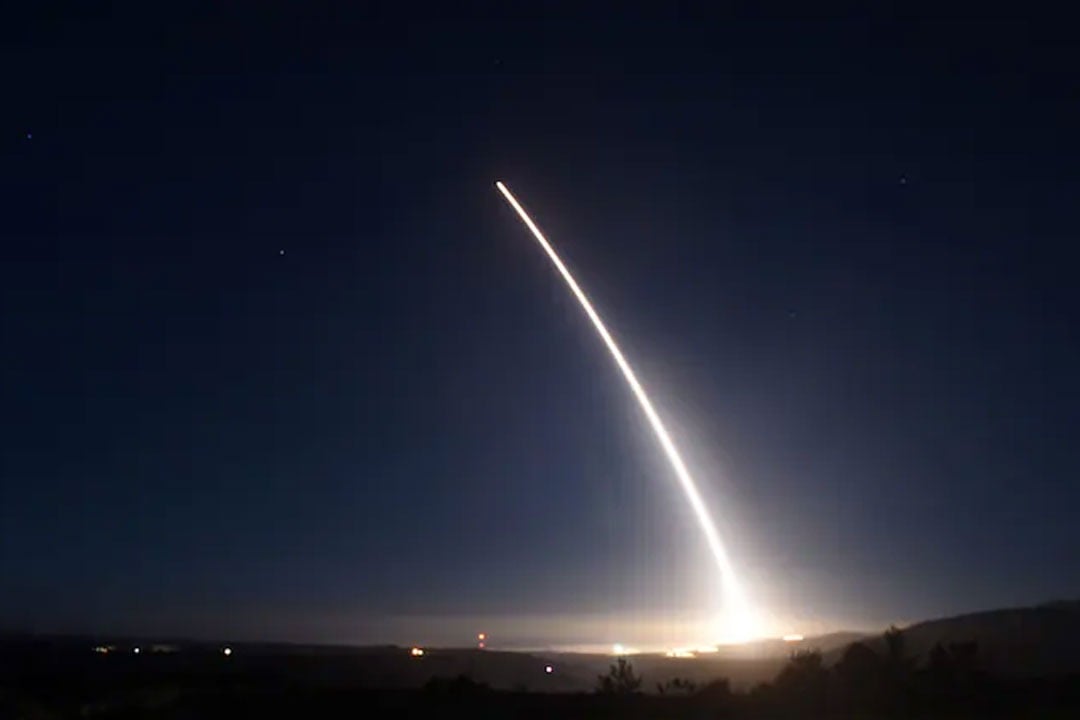 US defence forces conducted a test launch of a Minuteman III intercontinental ballistic missile