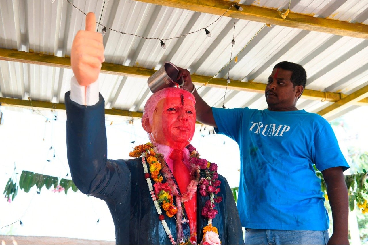 People in Telangana celebrated Donald Trump winning