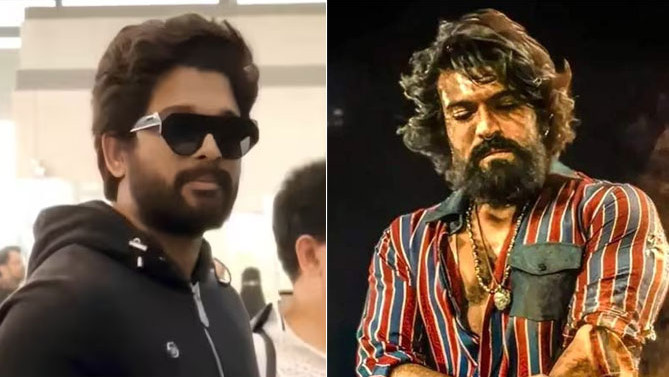 Allu Arjun praises Ram Charan saying Peddi is mind blowing