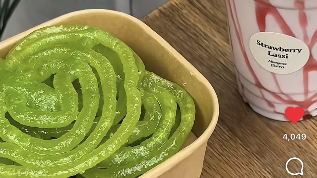Matcha Jalebi a fusion of Indian and Japanese flavors