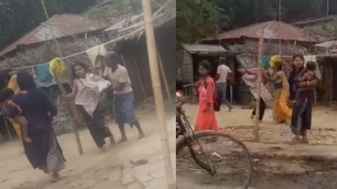 Parents assault daughter over love marriage father presses foot on neck