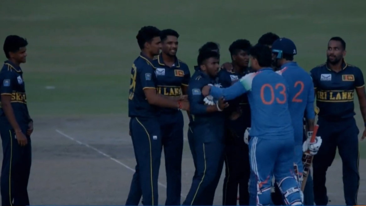 Vaibhav Suryavanshi scuffle and heated argument with Sri Lanka players