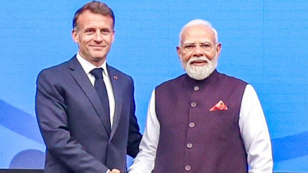 Emmanuel Macron shares PM Modi France visit video with Aari Aari song