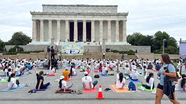 Yoga impressing America Massive event in Washington