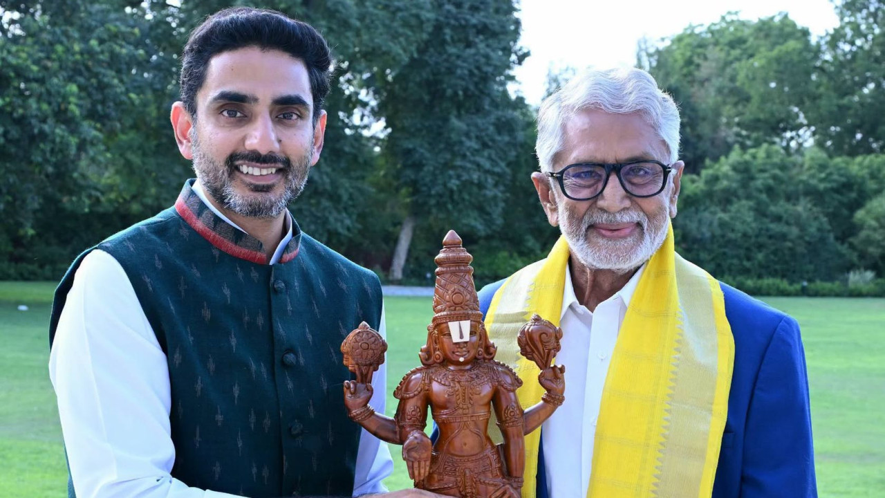 Minister Lokesh honors Murali Mohan and Rajendra Prasad