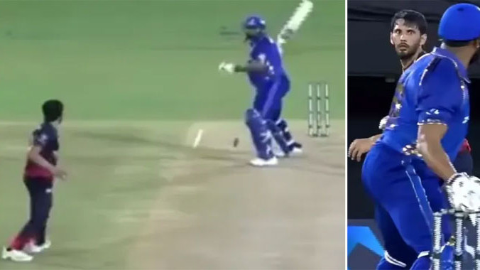 Kieron Pollard almost hits Pakistan bowler with bat during MLC match