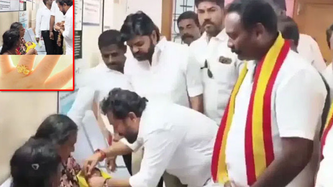 Vijay Birthday Special Gold Rings Gifted to Newborns