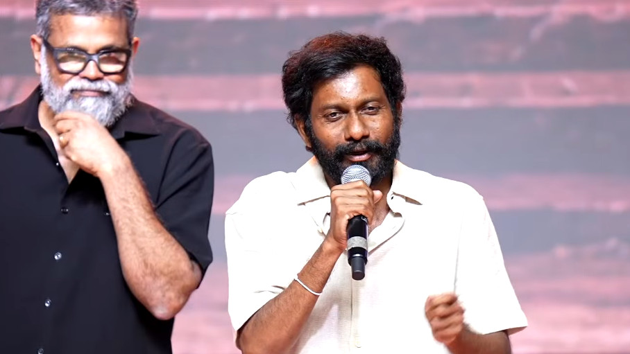 Buchi Babu Sana says I used to write letters to Chiranjeevi at Peddi success event