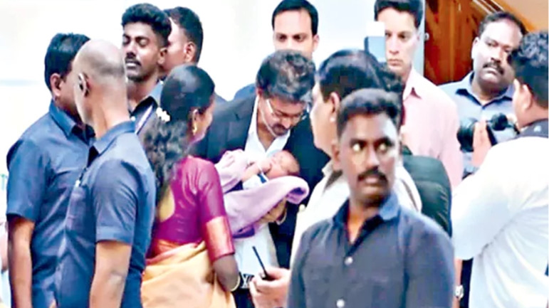 CM Vijay names MLA Pallavi child Tamil Vetri Kondan