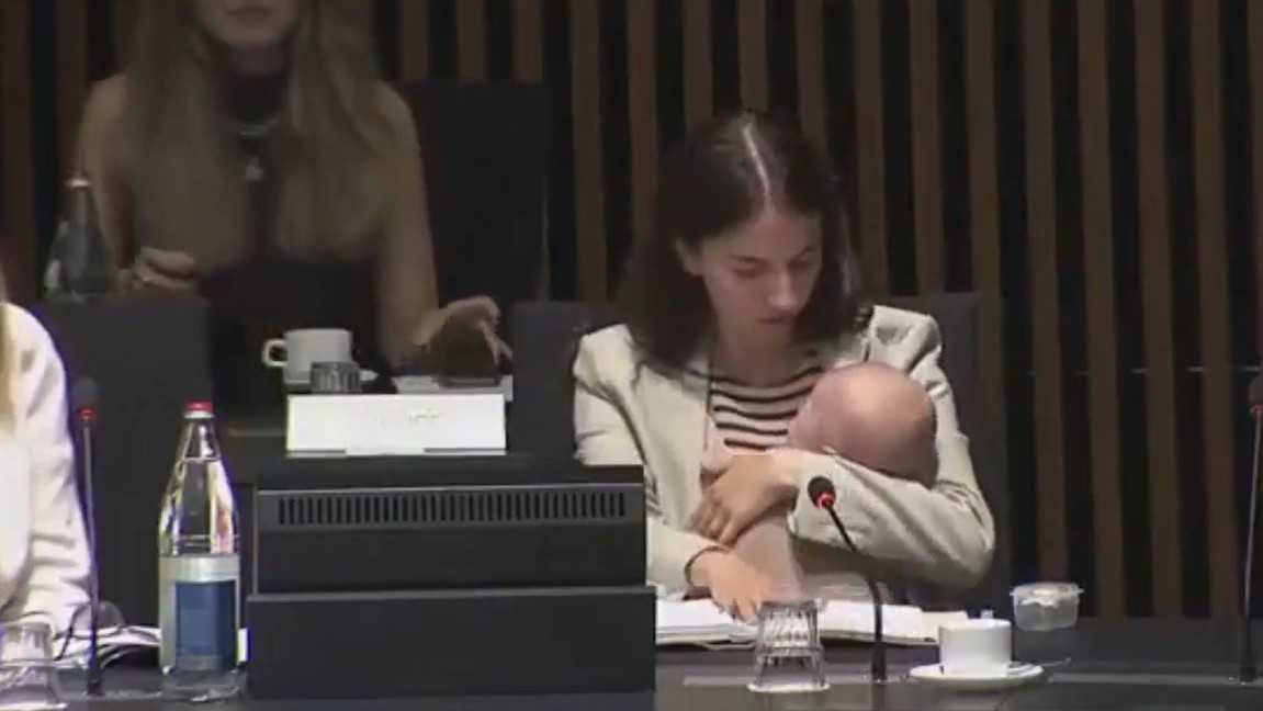 Sweden minister attends key meeting with 3 month old son setting an example