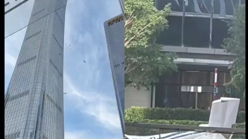 Sensation in China as small plane hits 108 story building