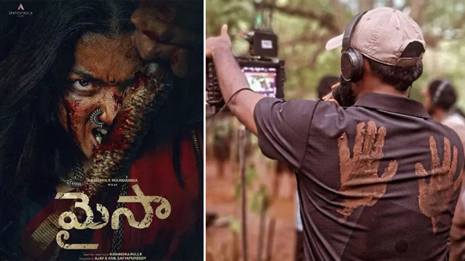 Rashmika Mandanna Handprints on Director Shirt Maysa Movie Crazy Update