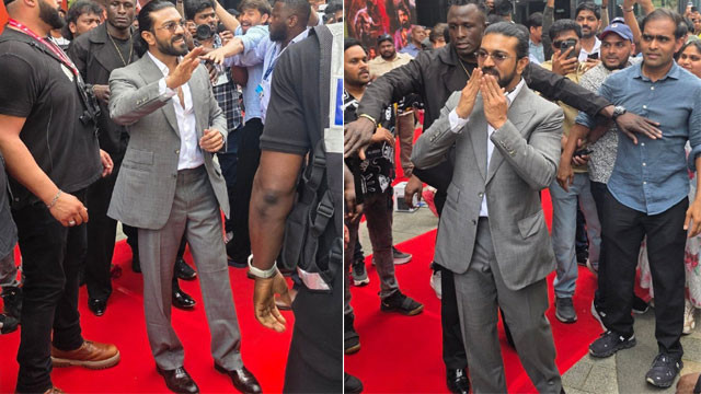 Ram Charan London visit for Peddi success celebrations as fans cheer on streets