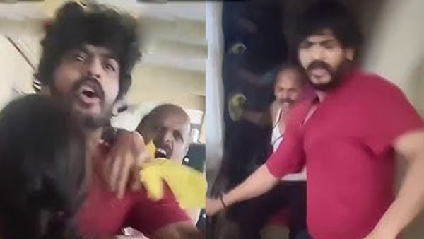 Raju Weds Rambai hero Akhil Raj attempts attack on delivery boy video viral