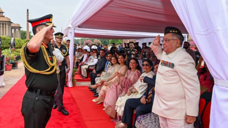 General Dhiraj Seth emotional moment with parents after taking charge as Army Chief