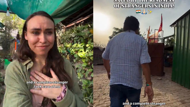 American woman stranded on Delhi streets stranger act goes viral