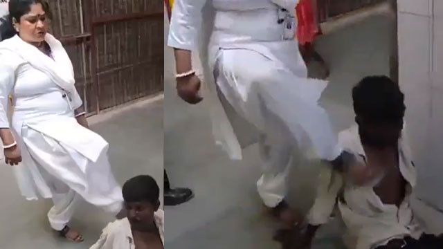 Raebareli District Hospital patient kicked 10 times in 35 seconds by staff