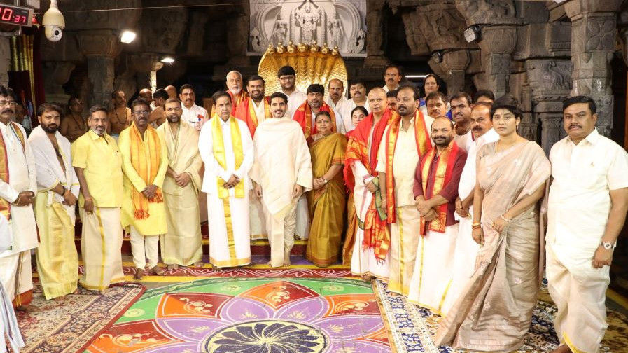 Nara Lokesh visits Tirumala and offers special prayers to Lord Venkateswara