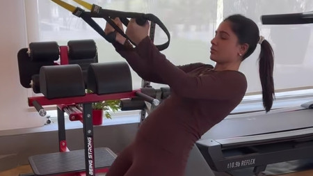 Samantha gym workout with baby bump shares June month memories