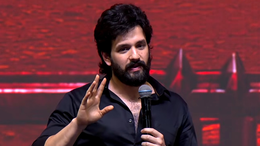 Akhil Akkineni apologizes for two year gap and delivers emotional speech at Lenin event