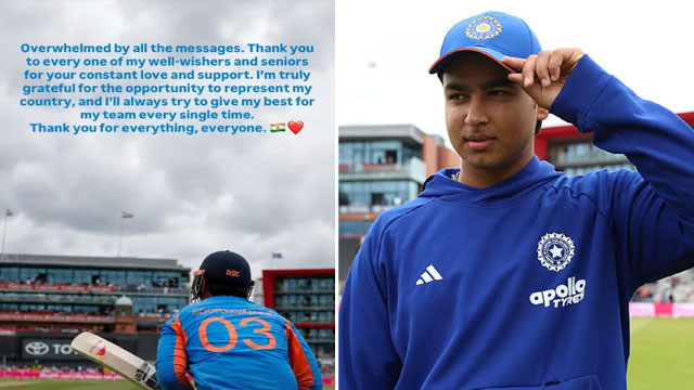 Vaibhav Suryavanshi emotional post after making India debut says playing for country is my luck