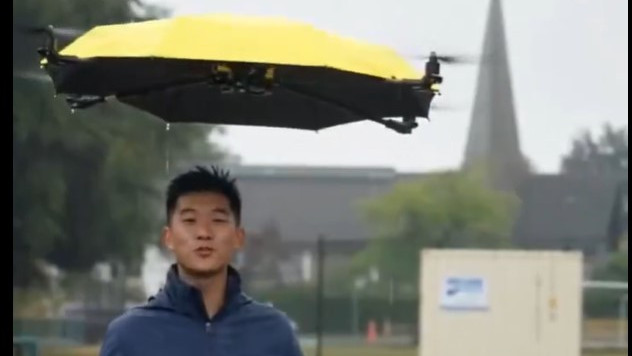 John Tse creates autonomous flying umbrella that follows you