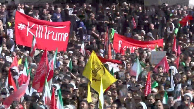 Ali Khamenei funeral thousands call for revenge against Trump and Netanyahu