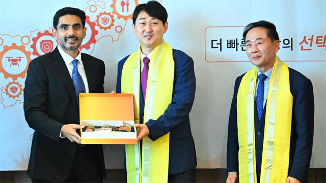 Nara Lokesh in South Korea Key meeting with Shoalls Chairman