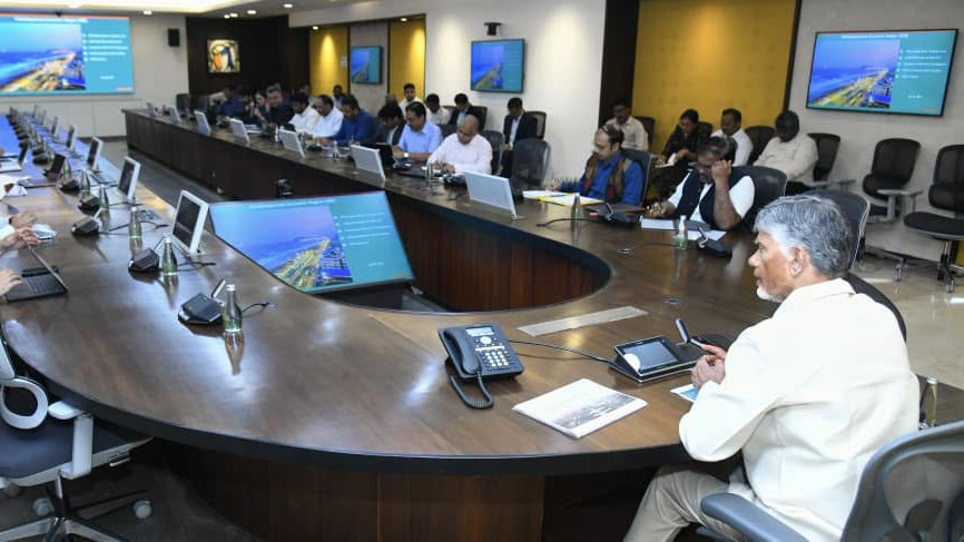 Vizag Bay City and Sports Cities in Amaravati Tirupati Chandrababu Naidu directs officials