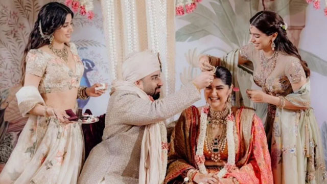 Anshula Kapoor wedding Janhvi and Khushi fulfill sister duties during Sindoor ceremony