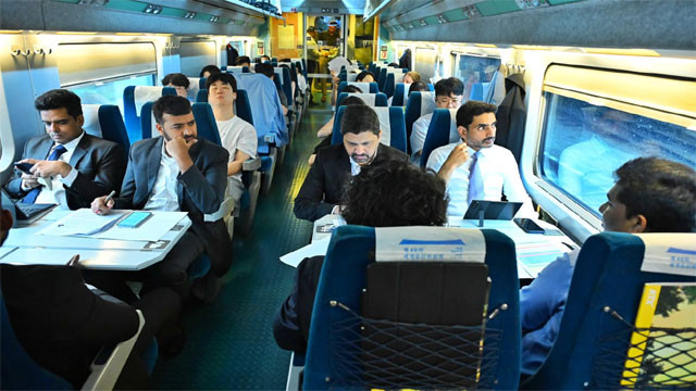 Nara Lokesh South Korea visit travel to Busan by train