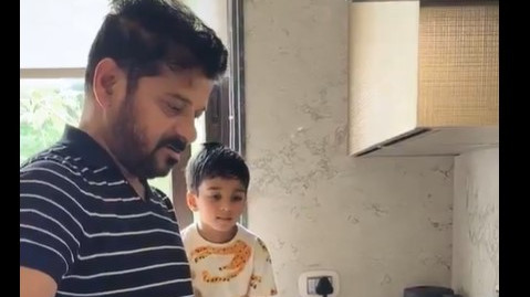 CM Revanth Reddy Makes Pooris For His Grandson Viral Video