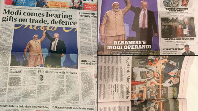 PM Modi makes headlines in Australian media as Mr India