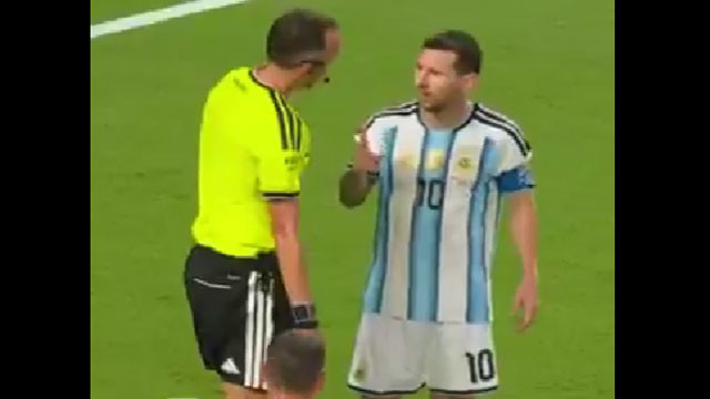 Lionel Messi slams referee Joao Pinheiro during Argentina vs Switzerland match