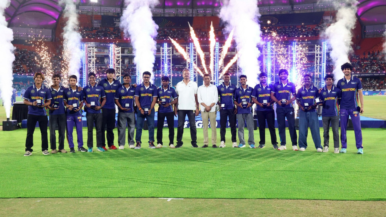 Hyderabad's Vinoo Mankad champions felicitated  during TG20 closing ceremony