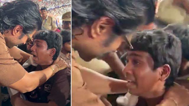 Vijay Deverakonda moved by fan tears Rowdy Star promises support