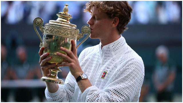 Jannik Sinner crowned Wimbledon King joins Federer and Djokovic with rare record
